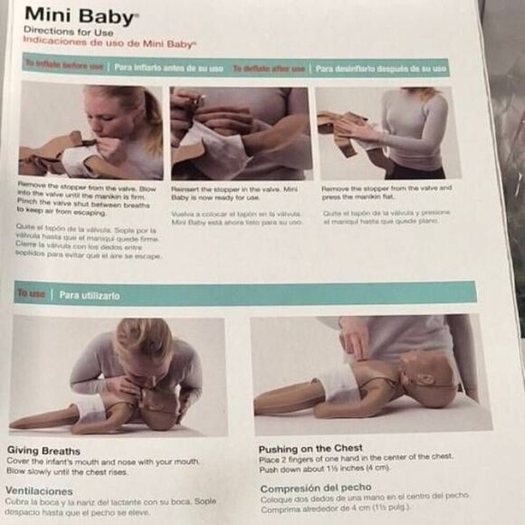 Infant CPR Anytime Brown Skin Kit By American Heart Association New Open Box - Picture 6 of 8